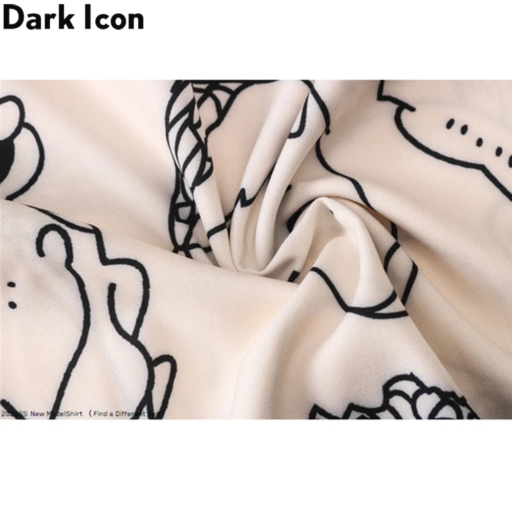 Dark Icon Full Printed Hawaiian Shirt Men Vintage Street Fashion Men's Shirts Summer Male Top