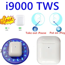 I9000 TWS наушники-вкладыши Смарт сенсор AP 2 1:1 5,0 Bluetooth Наушники Беспроводные водонепроницаемые наушники PK i200 i10000 tws