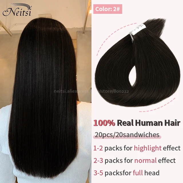 Neitsi Mini Tape In Human Hair Adhesive Extensions 12