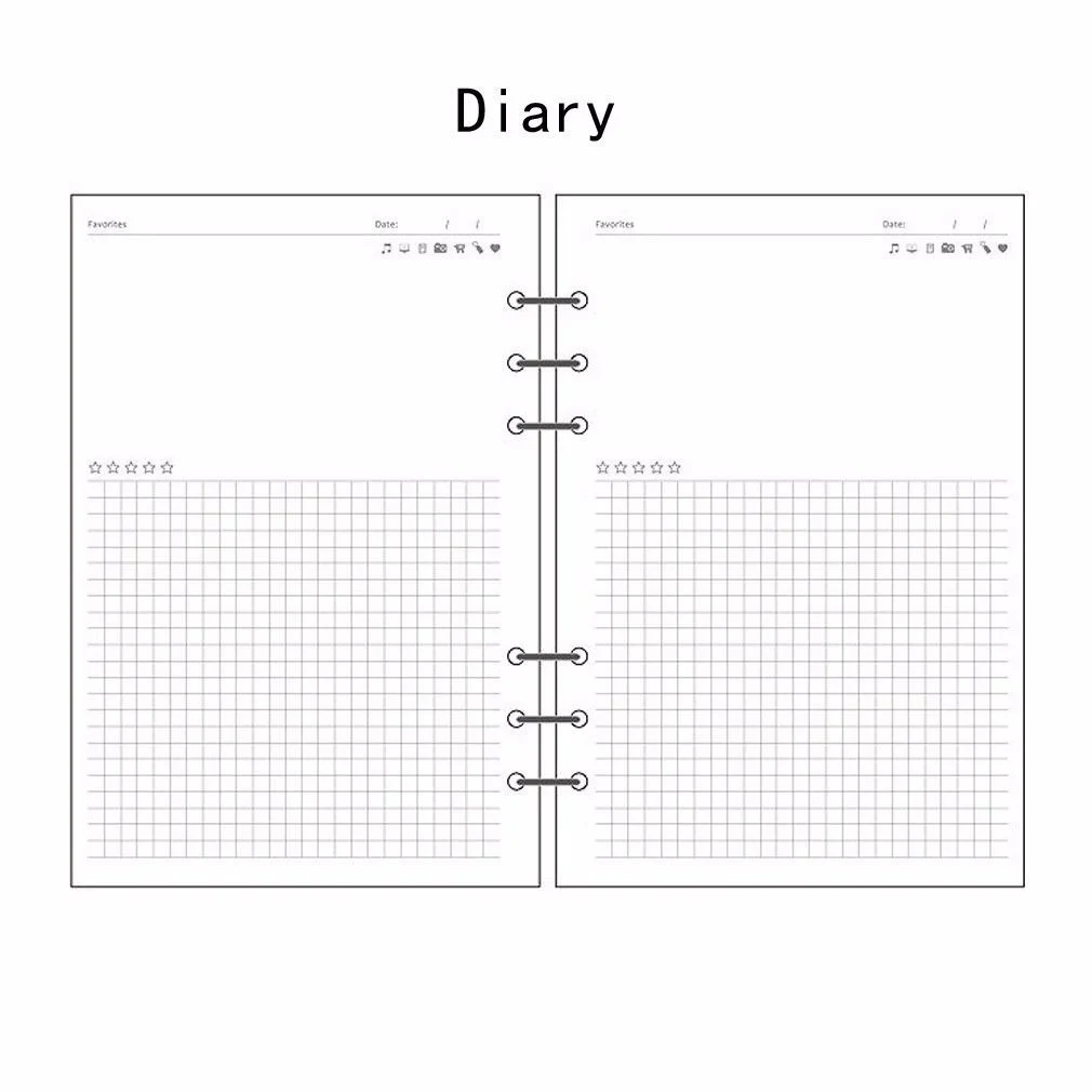 

A5/A6/A7 Diary Insert Refill Replace Schedule Organiser 45 Sheets Note Paper Plan