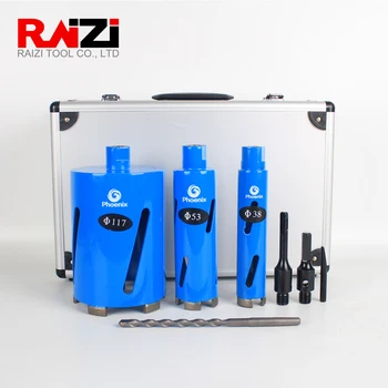Online Raizi Laser Welded Diamond Core Drill Bit Set M16 With Transfer Adapter For Concrete Wall Tap Water Heater Air Condition Tools