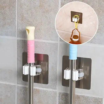 

Mop Folder Clamp Restroom Wall Hanging Mop Storage Holder Rack Clip Besom Holder Mop Folder
