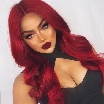 

Brazilian Red Color 13x6 Lace Front Human Hair Wigs 613 Blonde Body Wave Full Lace Wigs Pre Plucked Natural Hairline