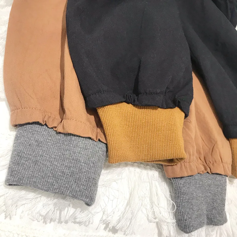 Autumn And Winter New Style Children Casual Crawler Korean-style Childrenswear Girls Double Layer Wrinkled Trousers BOY'S M