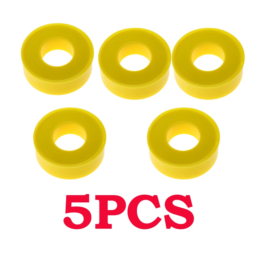 5 Pcs 12m/39.37ft Yellow PTFE High Density Thread Tape Roll For Gas Propane Pipe Line
