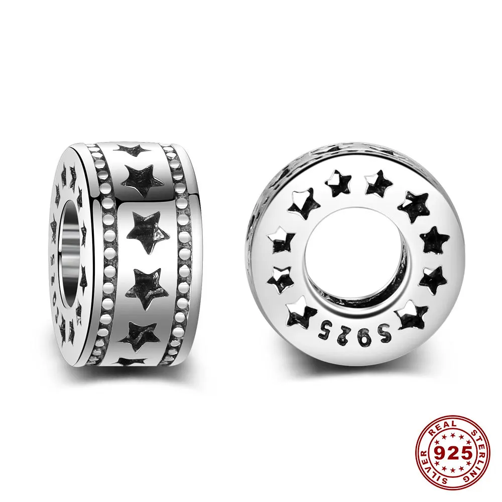 

Аутентичные Подвески в виде планшетов, простота, звезда, хрустальные бусины для оригинальных браслетов и браслетов Pandora, ювелирные изделия