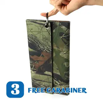 New Design LEORY 25W 5V Foldable Solar Panel Charger Solar Power Bank Dual USB Camouflage Backpack Camping Hiking 4