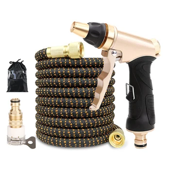 

25FT-100FT Garden Hose Expandable Magic Watering Hose For Garden Plastic flexible high pressure Car Wash Hoses Metal Spray Gun