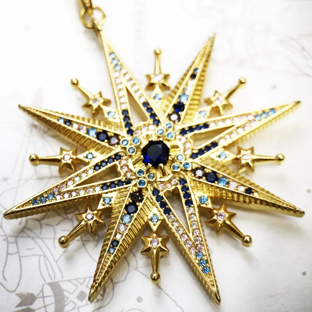 Pendants Royalty Star Golden,2020 Spring Jewelry Vintage 925 Sterling Silver Accessorie Preciously Handcrafted Gift For Women - Image 4