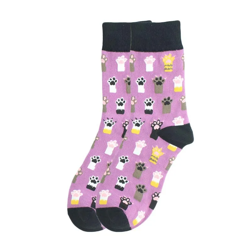 Cat Claws Забавные носки для взрослых до середины икры, когти кошки, милый фонарь, лампа, светильник, глобус, Табби, кошка, Лыжный спорт, меч, фехтование, хобби, Лидер продаж - Color: Cat Claws
