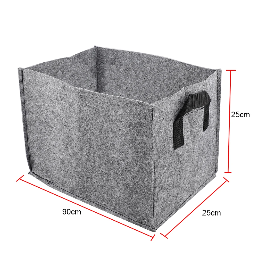 90x25x25 cm Нетканые тканевые мешки для выращивания дышащие горшки для цветов корень мешок контейнер завод умные горшки с усиленными ручками - Цвет: 90x25x25 cm