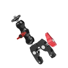 

1 Set Rotatable Camera Clip Mount with Crab Clamp for Shelves Cross Bars Lights Rods