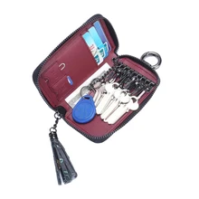 Западная ручная роспись с розами, кожаная женская сумка для ключей от машины, винтажная Большая вместительная женская сумка для ключей Bgas