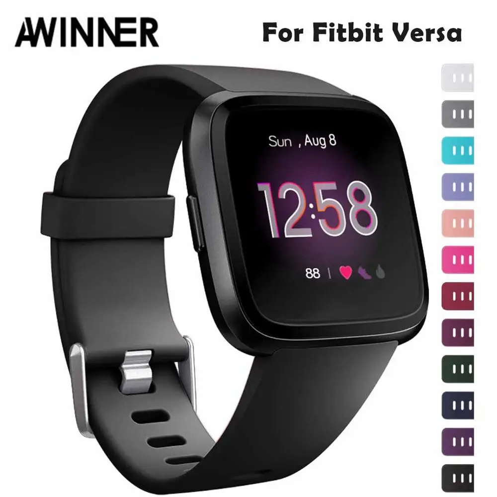 

Silicone Smartwatch Wrist Band Bracelet For Fitbit Versa Strap Reverse Watch Buckle Replacement for Fitbit Versa Lite strap