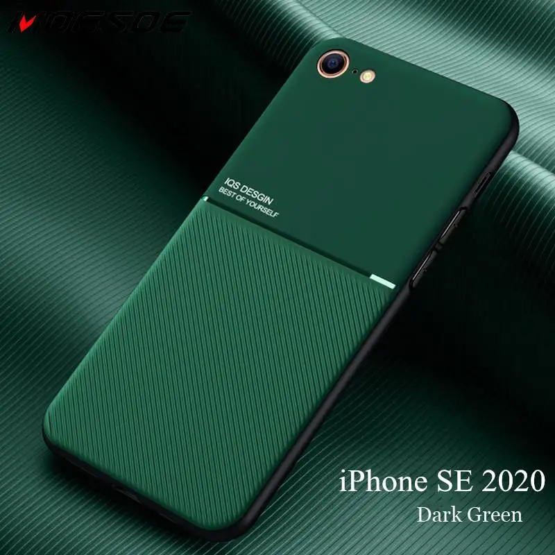 Чехол для iPhone SE 2020 тонкий матовый защитный чехол с кожаной текстурой 12 11 Pro Max XR X XS 7