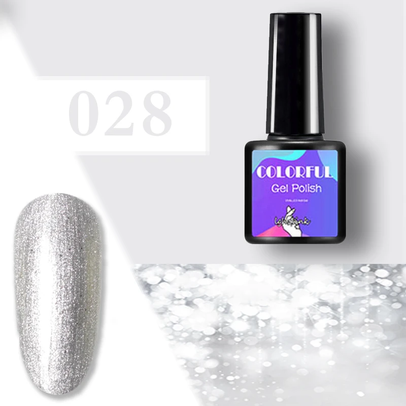 028 Lghzlink 7,5 мл Гель-лак для ногтей Vernis/УФ полуперманентный светодиодный гель для наращивания ногтей голографический Гель-лак для ногтей Gellack Nails Art - Цвет: 028