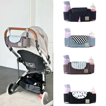 

Baby Stroller Organizer Bag Mummy Diaper Bag Waterproof Newborn Carriage Pram Buggy Toys Storage Handbag Stroller Accessories