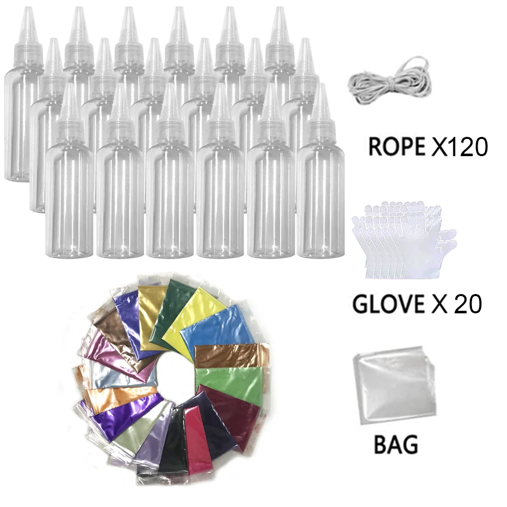

18pcs Tie Dye Kit Non-toxic DIY Garment Graffiti Fabric Textile Paint Colorful Clothing Tie Dye Kit Pigment Set