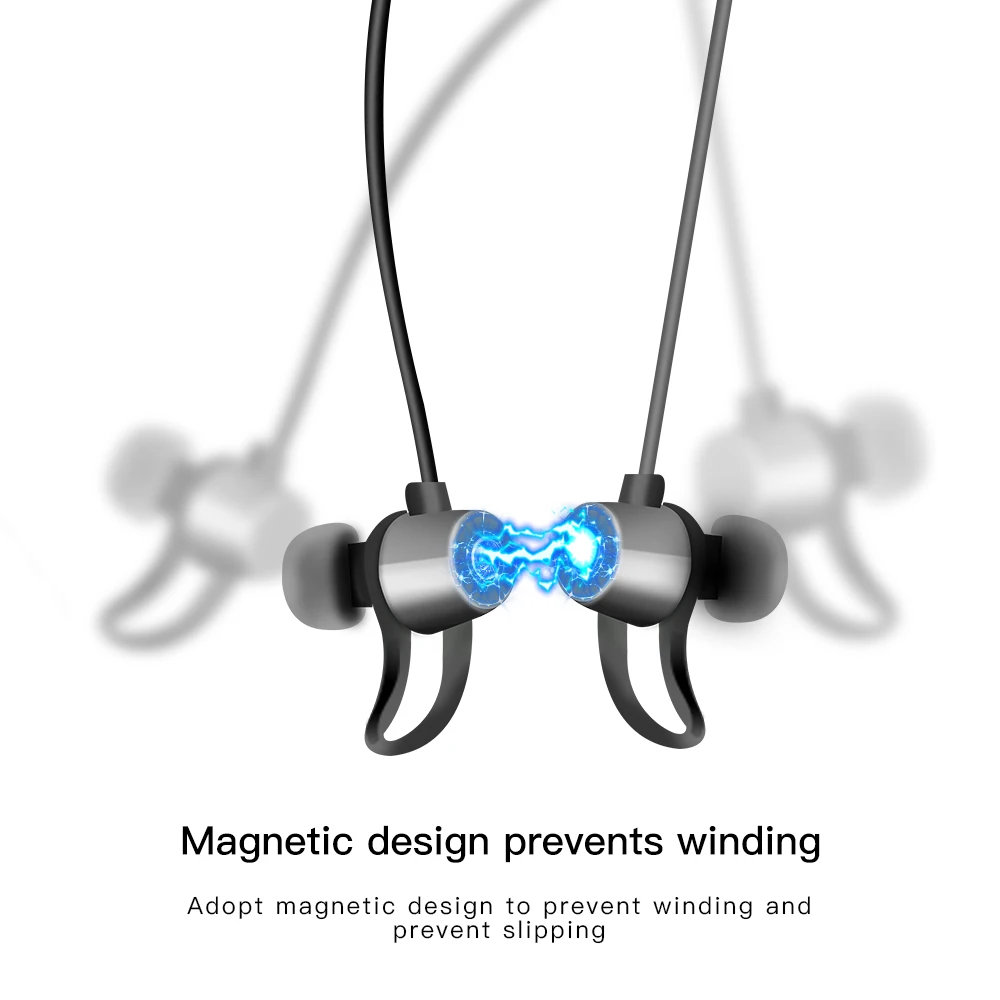 Wireless Bluetooth Earphones Neck Mounted Magnetic Headset Sports Waterproof Headsets 9D HiFi Stereo for iphone xiaomi with Mic