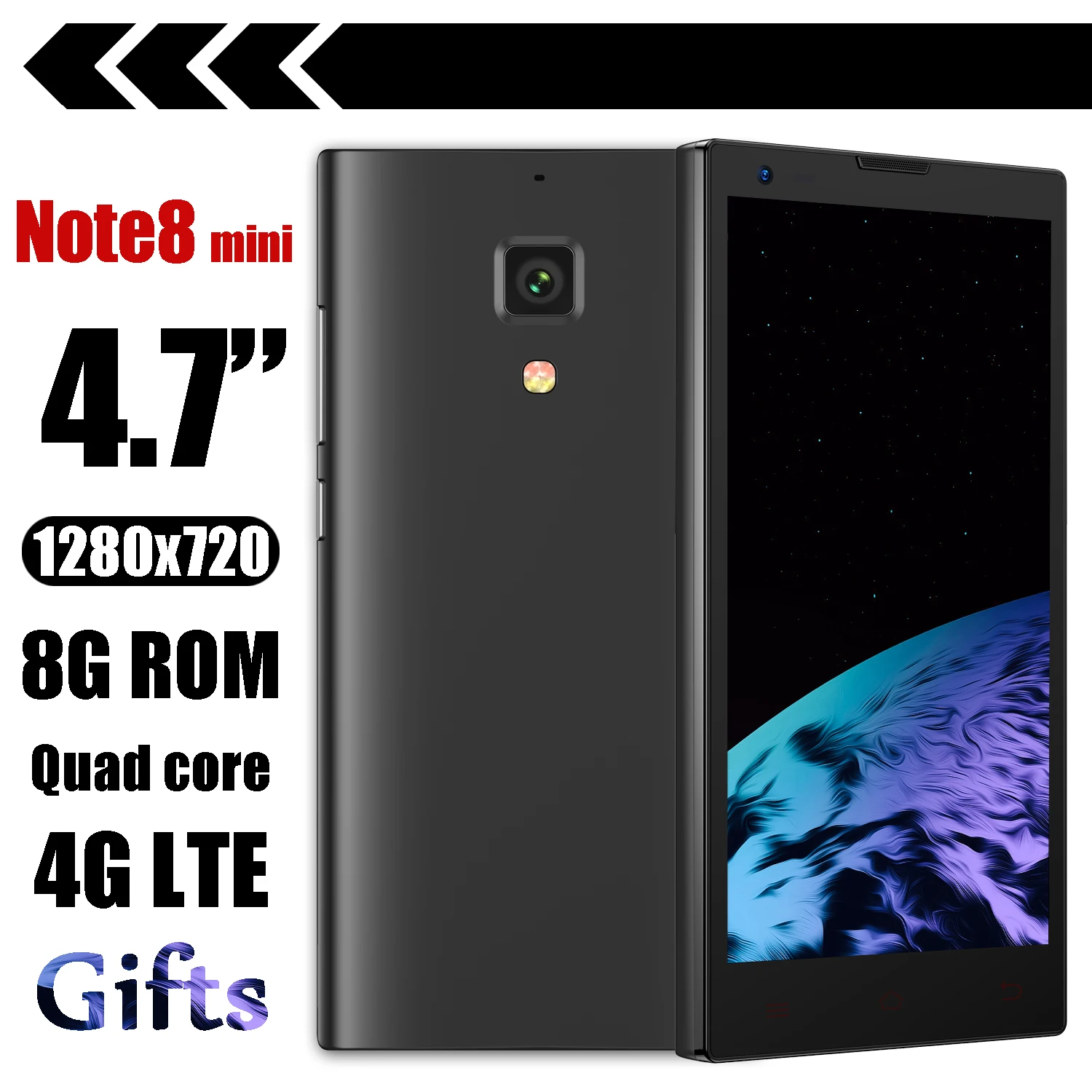 Note8 мини мобильные телефоны четырехъядерный MTK телефон Android GSM/4G LTE смартфоны 4 7