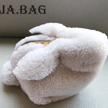 Роскошные сумки женские сумки дизайнерские мини-кролик сумка-мессенджер, модная шерстяная сумка на плечо для женщин. Женская сумка через плечо