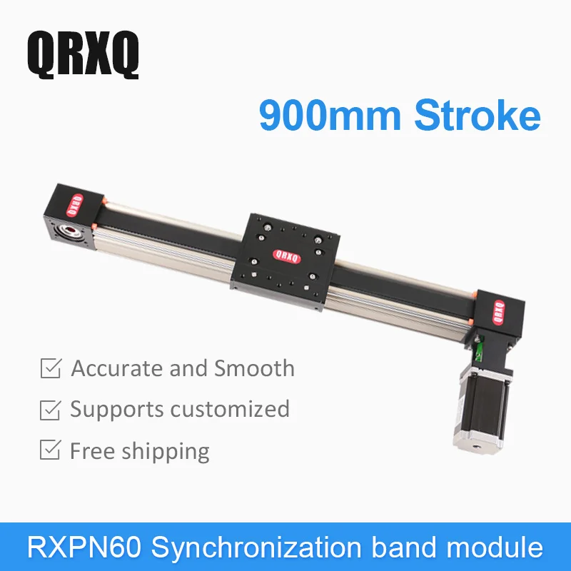 Linear synchronous belt belt module linear one word mobile slide automatic transmission guide manufacturer direct 900mm
