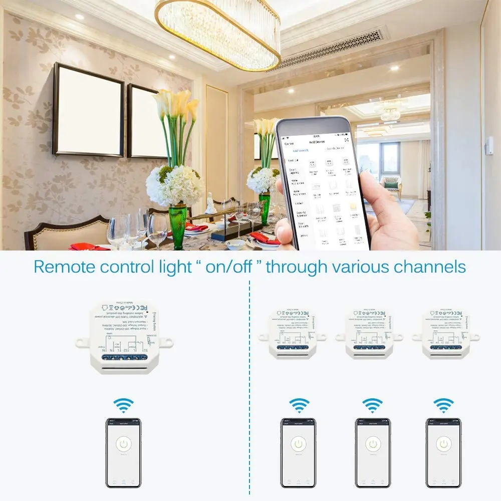 Tuya Smart Leven Wifi Schakelaar Relais Breaker Module Automatisering Smart Verlichting Google Home Alexa Echo Afstandsbediening App Timer Diy