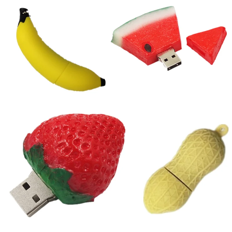

Fruit Usb Flash Stick Pendrive Usb 2.0 Cartoon Pen Drive 4g 8g 16g 32g Usb Flash Drive 64g 128g 256g Cute Gift Strawberry U Disk