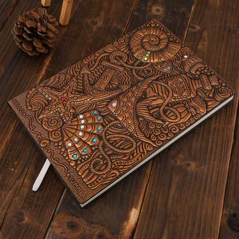 

Anaglyph Gilding Notebook Retro Planner Book School Supplies Office Culture and Education Sea World Theme