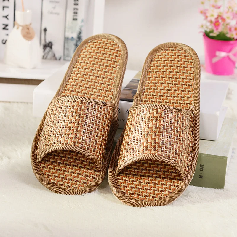 

Bamboo Strip Straw Mat Slipper Tendon Rattan Mat Summer Cool Habitat Home Indoor Household Floor Anti-slip Men And Women Couples