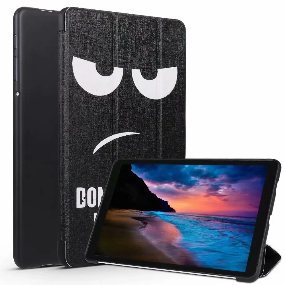 Магнитный умный чехол для samsung Tab A 10,5 T590 T595 T597 из искусственной кожи, чехол-подставка для samsung galaxy Tab 10,5 дюймов, чехол - Цвет: Do not touch