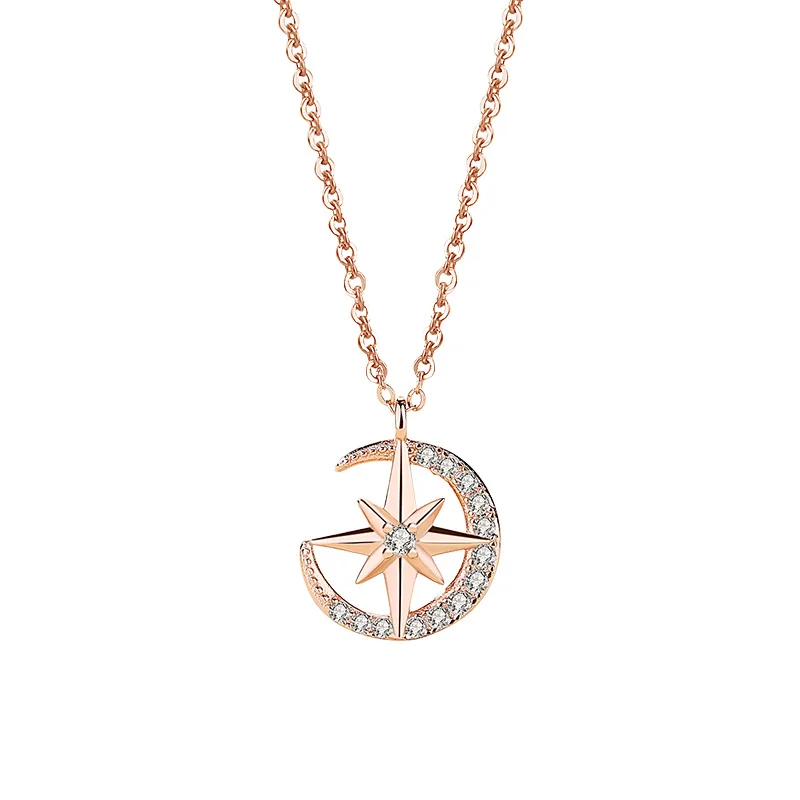 

New 8 Mang Star 925 Sterling Silver Korean INS Starling Clavicle Chain Versatile Niche Design Pendant Luxury Brand Women 2022 Tr