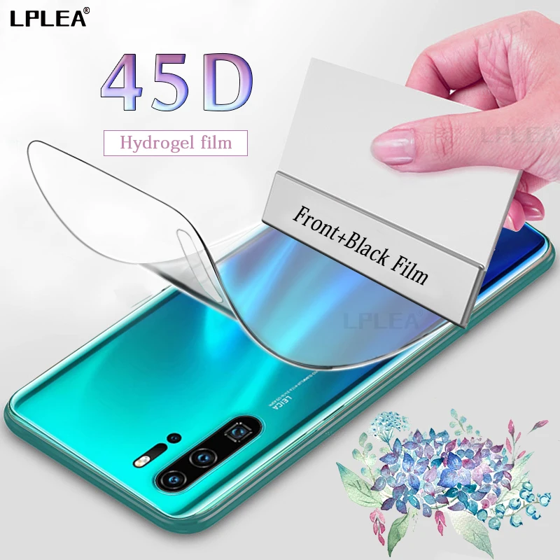45D Защитная пленка для передней и задней панели Гидрогелевая Huawei P30 Lite P20 Pro Mate 20 30 10