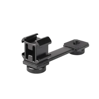 

Camera Flash Holder Fill Light Microphone Fixing Bracket Camera Flash Three-head Hot Shoe Crossbar Bracket For DJI Zhiyun Smooth