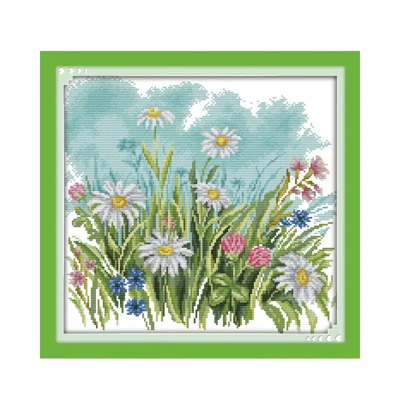 Набор для вышивки крестиком The wild flowers 14ct 11ct печать на холсте вышивка