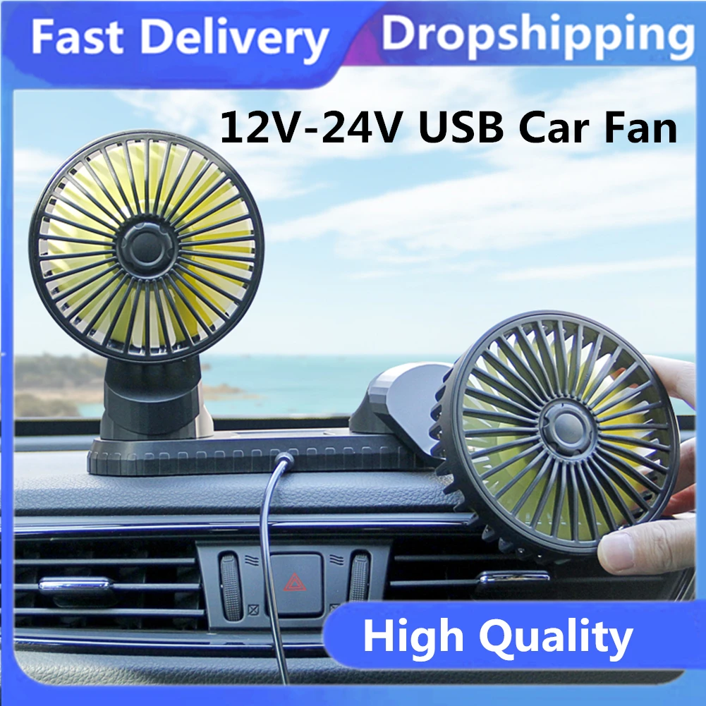 12V 24V USB Car Fan for Dashboard Air Circulation Fans with Fragrance