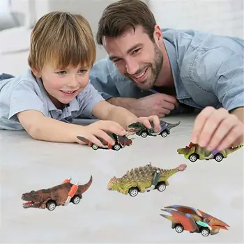 

Pull Back Dinosaur Cars Toys 6 Pack Dinosaur Roadster Party Favors Games Dino P31B