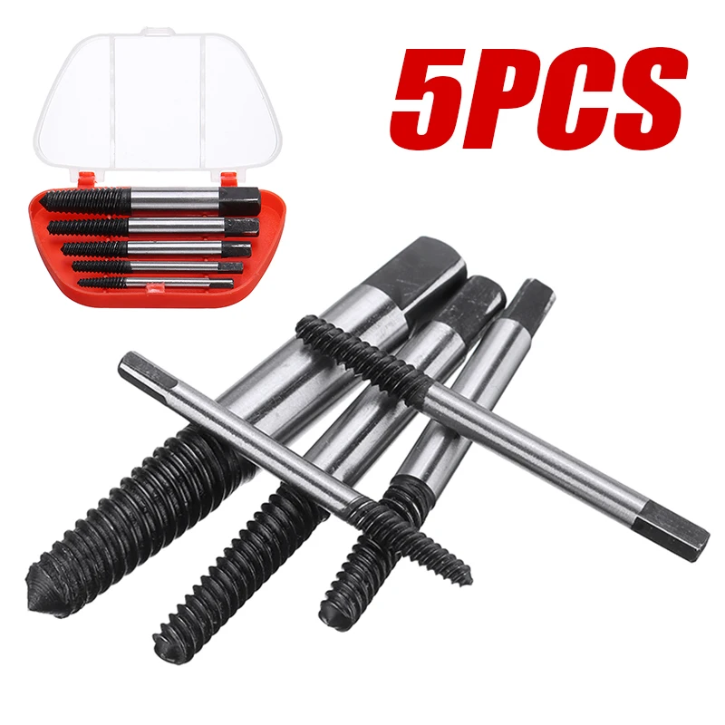 5pcs/box Screw Extractor Drill Bit Guide Broken Damaged Bolt Remover