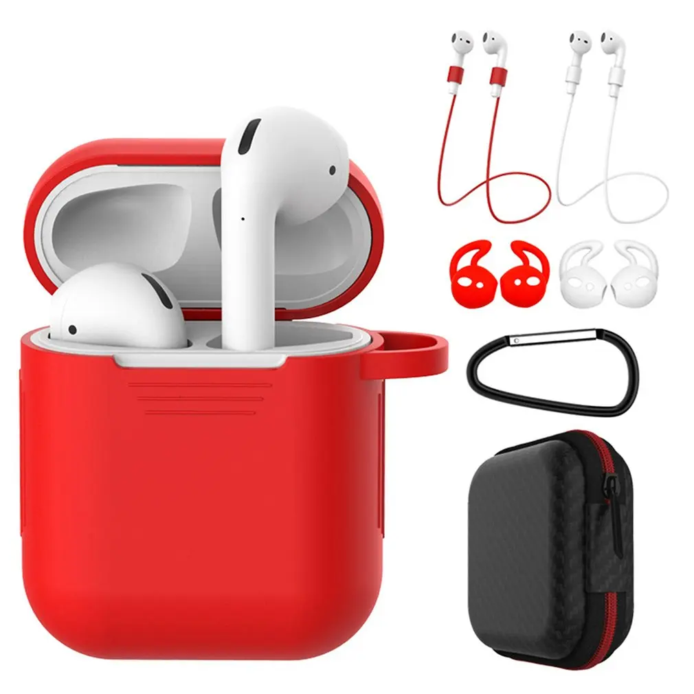 

7 in 1 Strap Holder & Silicone Case Cover for Apple Airpods for Air Pod Earpods Accessories r15