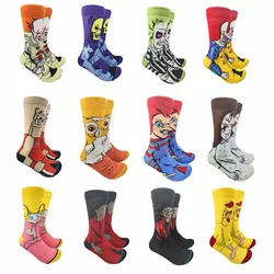Spring Summer Personality Anime Funny Socks Men/Women Combed Cotton Cartoon INS Style New Casual Men Socks Hot Fashion Skarpety