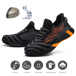 Baskets de travail Anti perforation pour hommes, chaussures de sécurité légères en maille, indestructibles, respirantes, à la mode, pour l'été 