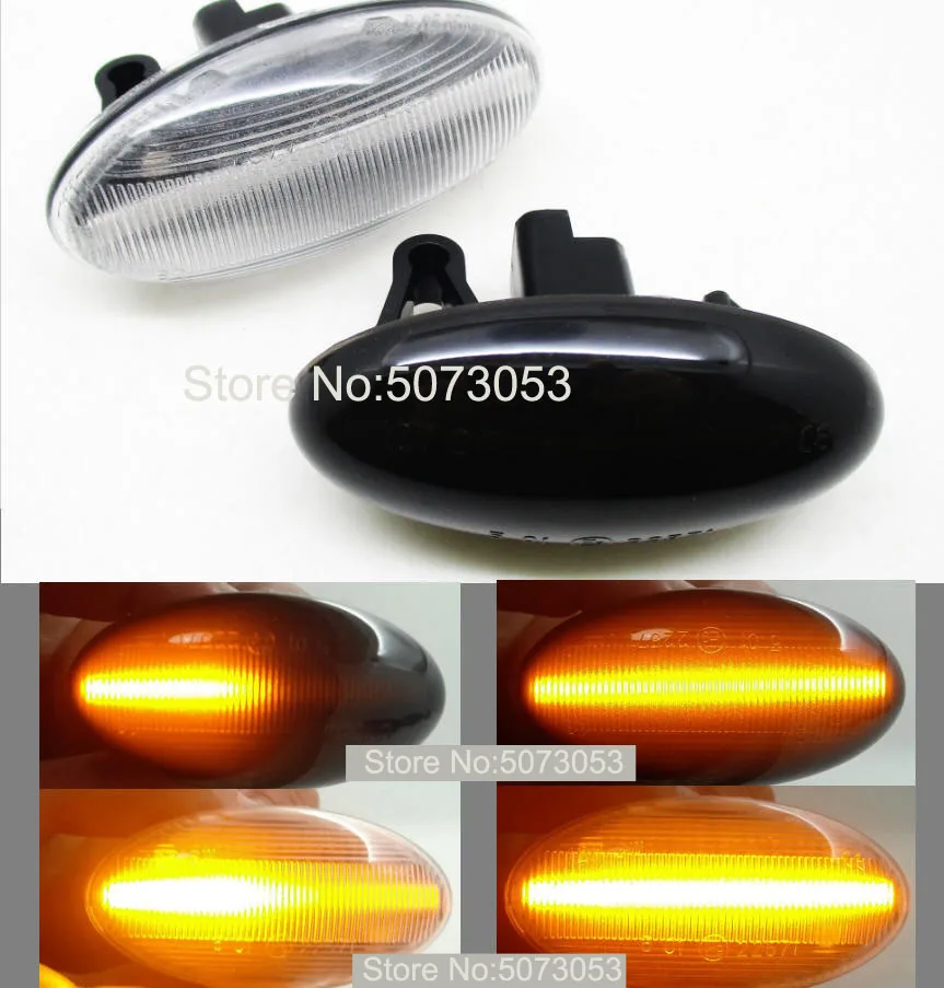 

2pcs Led Dynamic Turn Signal Side Marker Light Sequential Blinker Light For Peugeot 307 206 207 407 107 607 For Citroen C1 C2 C3