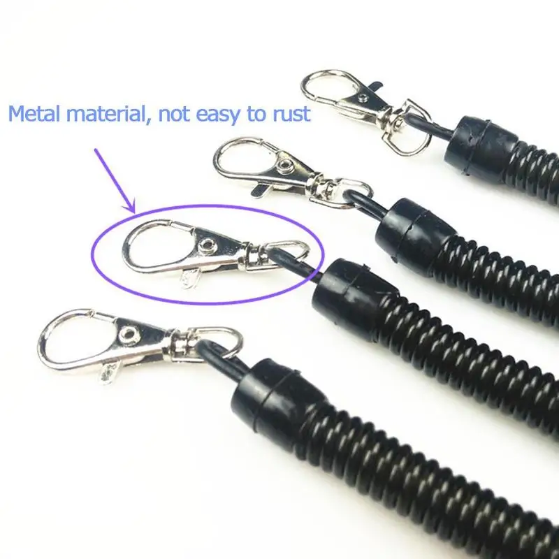 Tactical Lanyard Spring Rope Retractable Coil Stretch Keychain Men women Outdoor Hiking Camping Anti-lost Phone Key Chains Whistle Keychain Keychain Tool Tactical Keychain Keychain Carabiner Keychain Charm Key Ring