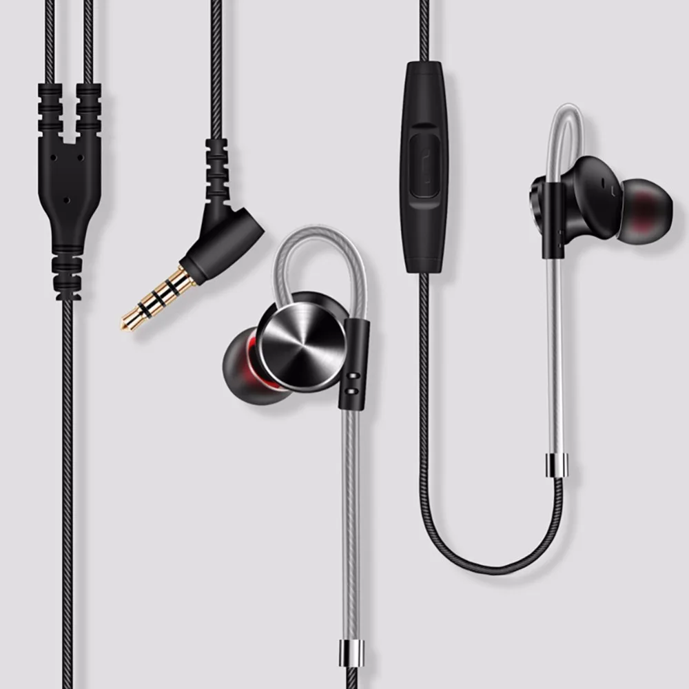 DR20 HiFi Sport Ecouteur 3 5mm Jack Dynamic Stereo Bass In Ear Headphons with Microphone for Xiaomi Iphone Samsung