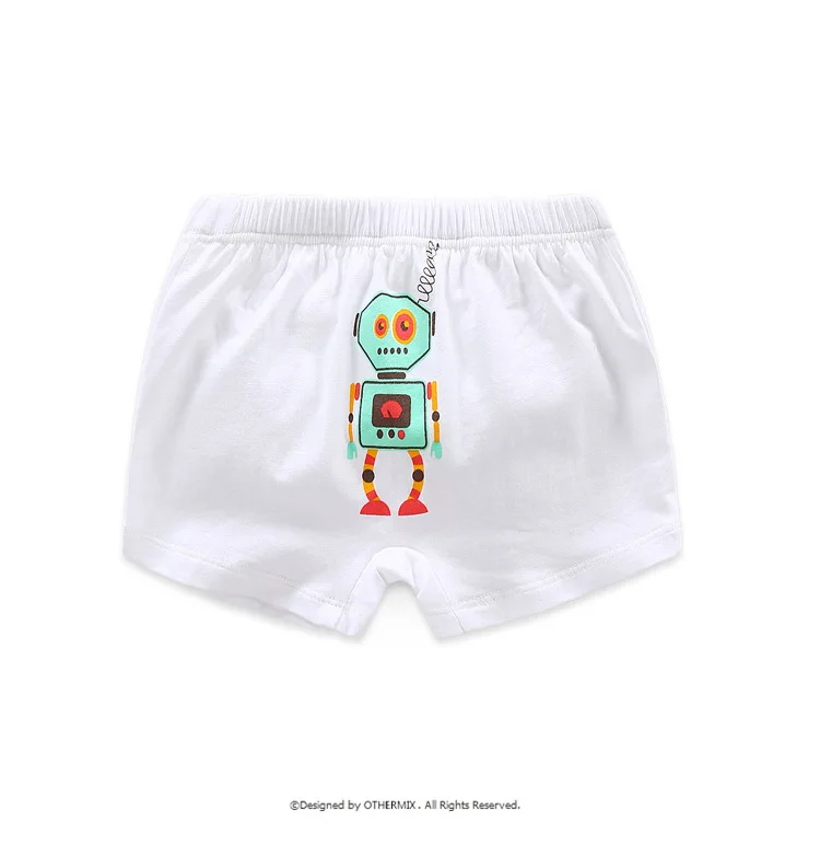 New Style Children's Comfortable Panties BOY'S Pure Cotton Boxers Baby Cartoon Leggings Not Clip Pp