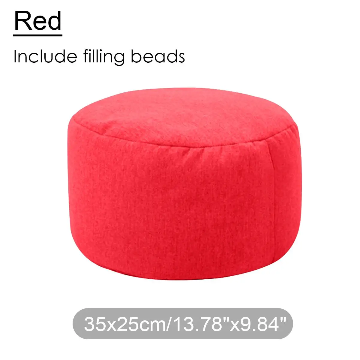 Small Round Beanbag Sofas Footrest Stool without Filler Chair Seat Bean Bag Solid Color Lounger Chair Pouf cover only