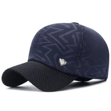 SILOQIN Snapback, Мужская Зимняя кепка, новинка, защита ушей, бейсбольная кепка, s, регулируемый размер, модная утолщенная теплая брендовая Кепка, Casquette - Цвет: Navy Blue