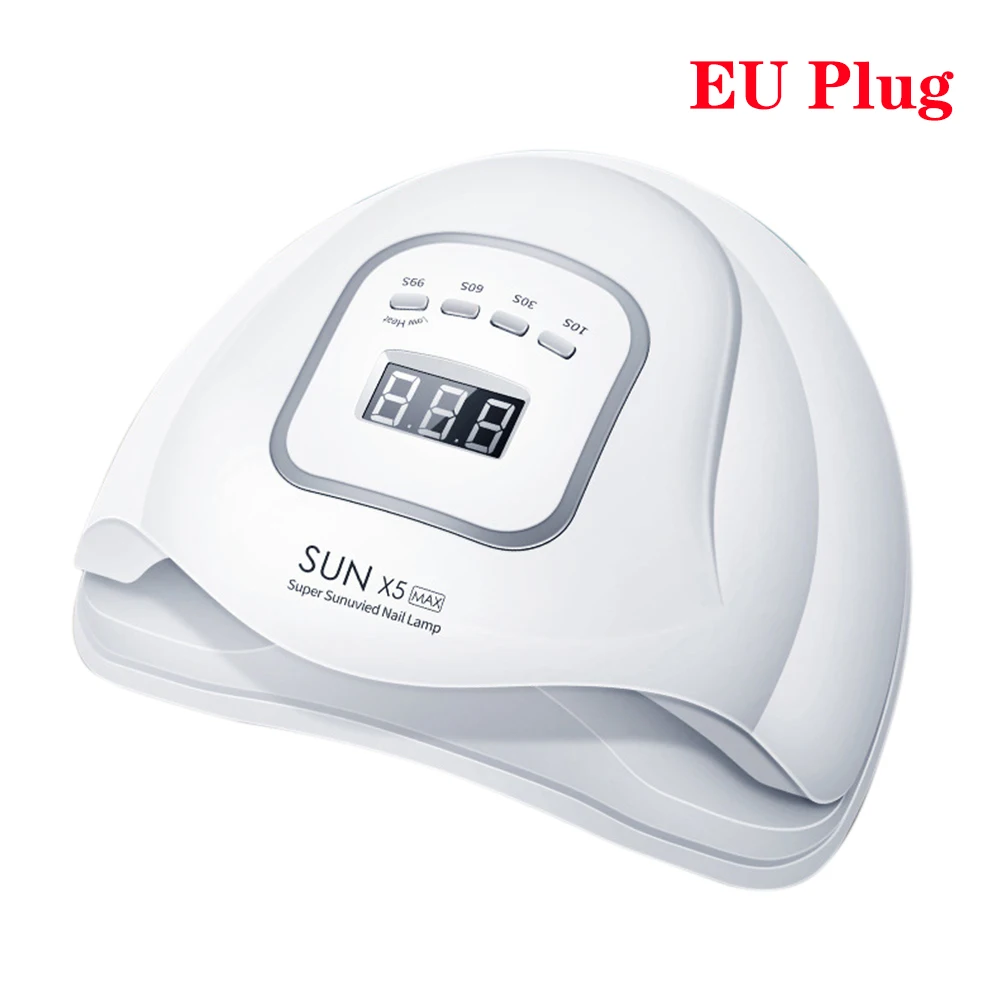 SUNX5 MAX 90 Вт Светодиодная УФ-лампа для ногтей с 45 светодиодный s для всех гелей-лаков, светильник от солнца, лампа для маникюра, Сушилка для ногтей, сушка, умный ЖК-дисплей - Цвет: EU Plug
