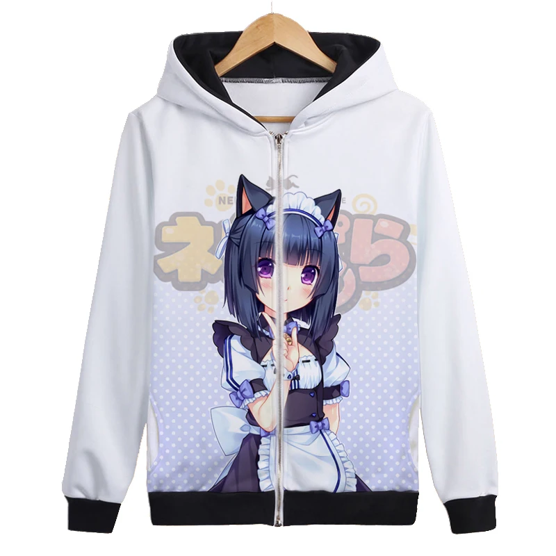 Аниме nekopara игра косплей костюм для мужчин и женщин толстовка с капюшоном пальто на молнии ежедневный карнавал Хэллоуин - Color: as the picture