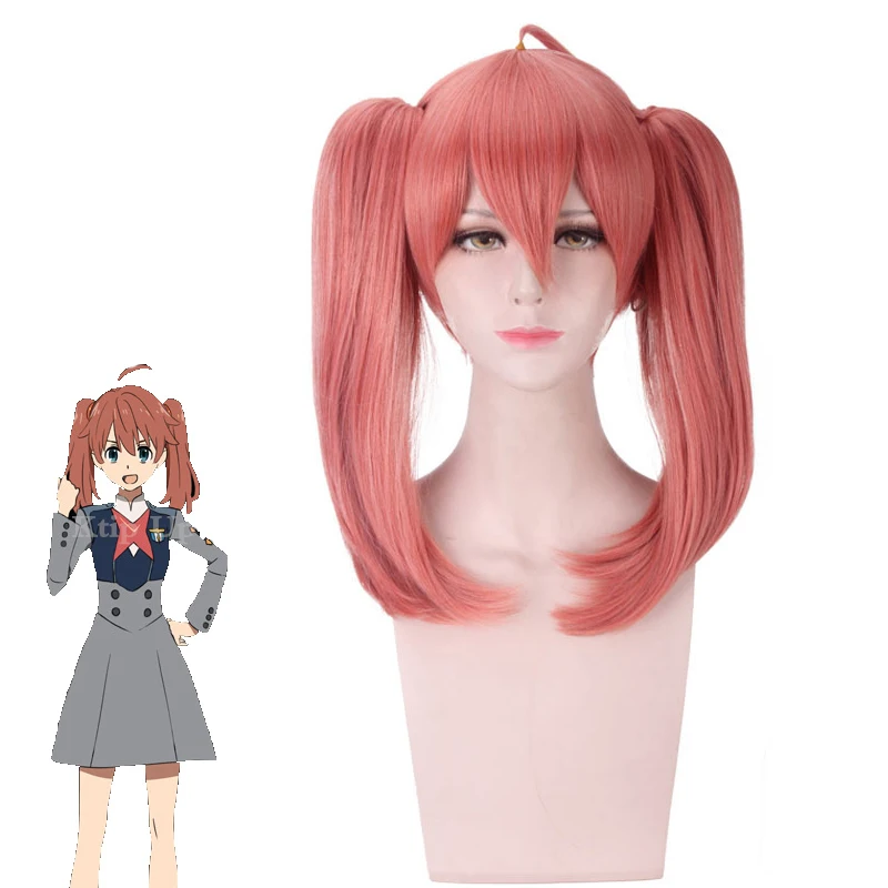 

New Arrival DARLING in the FRANXX MIKU Pink Cosplay Wigs Women 40cm Heat Resistant Synthetic Hair Perucas Costume Wig